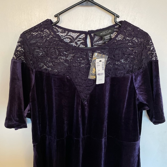 Michel Studio Lace Peplum Blouse - Size 2X - Picture 3 of 12